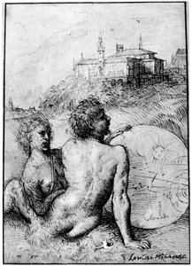 Satyrs ile Manzara, c1512, 1937 by Tiziano Vecelli