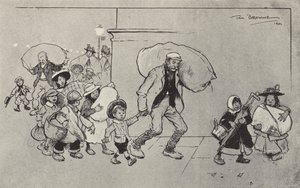 Gözlerin bir tören alayı üzerine takılır by Tom Browne