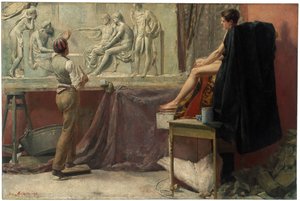 Heykeltıraş stüdyosu, 1885 by Tom Roberts