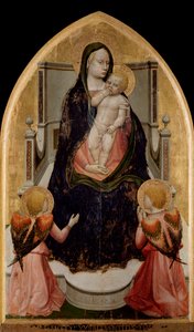 San Giovenale Üç Parçası: Bakire ve Çocuk, Orta panel - altarpiece by Tommaso Masaccio