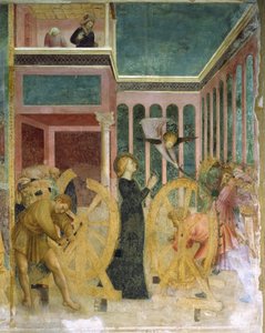 Aziz Catherine bir melek tarafından kurtarıldı by Tommaso Masolino da Panicale