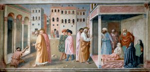 Aziz Peter savaşçıları, Tommaso di Cristoforo Fini dit Masolino da Panicale (1383-yaklaşık 1440) tarafından Tabitha Fresco