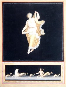 Bir Pompeius alegorik resminin kopyası, panoramik bir duvar kağıdı tasarımı, c, 1790