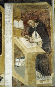 Kardinal Hugues de Provence - Lorgnon giyen bir karakterin bilinen en eski portresi by Tommaso da Modena Barisino or Rabisino