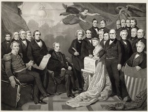 Union, 1852 (dokuma kağıt üzerine gravür) by Tompkins Harrison after Matteson