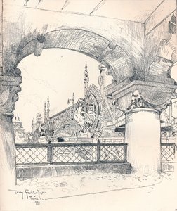 Pont des Invalides yakınlarındaki Colonnade, c1900
