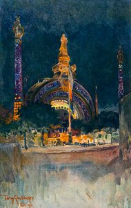 Paris Sergisi Ana Girişinin Aydınlatması, 1900.