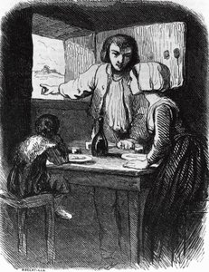 George Sand'in (1804-1876) romanı La Mare au Diable için çizim, Tony Johannot'un (1803-1852) çiziminden sonra Henri Delaville'in (aktif 19. yüzyıl ortası) gravürü