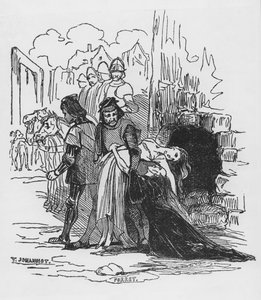 Bir kadın mahkumu sürükleyen askerler, Victor Hugo