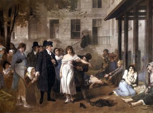Tony Norbert Fleury tarafından delileri zincirlerinden kurtaran Doktor Philippe PINEL (1745 - 1826)