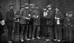 Kömür grevi için oylama, Wheatsheaf Colliery, Pendlebury, Ocak 1912, c1920