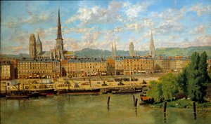 Le port de Rouen Tablo Torello Ancillotti (1843-1899) tarafından 1878 Güneş. 0,36x0,62 m Rouen, Güzel Sanatlar Müzesi - Rouen Limanı. Torello Ancillotti