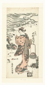 Sahilde deniz kabuğu arayan kadın by Torii Kiyohiro