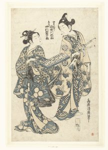 Abaküs ile iki aktör by Torii Kiyohiro