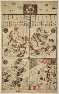 Ichimura Tiyatrosu için bir Afiş by Torii Kiyomasu II