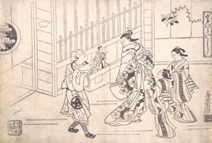 Bir Kuklacının Rolünde Aktör Ichimura Takenojo VIII, Kuklaları Bir Kursa Yönlendiriyor..., ca. 1715.
