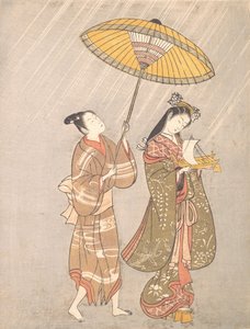 Komachi Yağmur İçin Dua Etmek, yak. 1765.. by Torii Kiyomitsu.