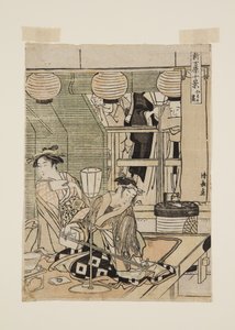 (renkli tahta baskı) by Torii Kiyonaga