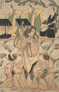 Oyunculuk ve Dans Performansının Shosa Kombinasyonundaki Aktörler, ca. 1790.