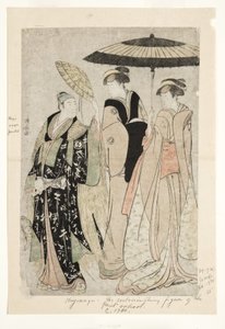 Abakinnyi mu ikinamico Oakinai Hiruga kojima, Ikinamico ya Nakamura, XI1784, 1784 (inkwi) by Torii Kiyonaga