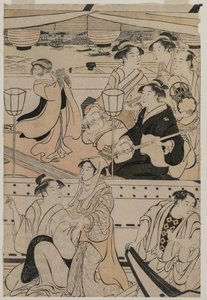 Sumida Nehri üzerinde Tekne Partisi by Torii Kiyonaga