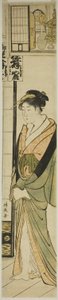 Tılsımlar İçin Bir Rafın Altında Duran Fahişe by Torii Kiyonaga