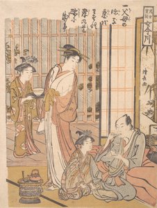 Evlada Dindarlığı Unutmak, ca. 1781. by Torii Kiyonaga