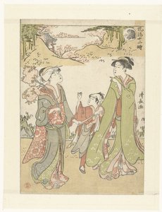 Maymun Saati On iki saatin zarif temsilleri (dizi başlığı) Furyu junitoki (nesne üzerinde seri başlığı) by Torii Kiyonaga