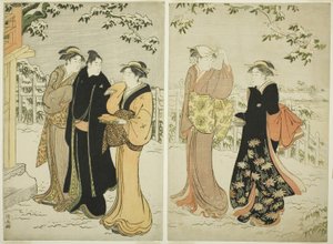 Kar Yağışından Sonra Matsuchi Tepesi by Torii Kiyonaga
