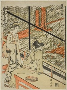 Shitaya, "Çay Evlerinin On Sahnesi (Chamise jikkei)" dizisinden by Torii Kiyonaga