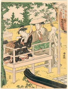 Takata, "Edo'da On Yaz Sahnesi (Edo natsu jikkei)" dizisinden by Torii Kiyonaga
