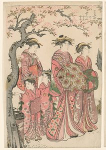 Okulun eli Senzan, o da plan ve altyapı by Torii Kiyonaga