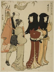 On İkinci Ay (Harumachizuki), "Dört Mevsimde Kutsal Yerlere Şık Aylık Ziyaretler (Furyu shiki no tsuki modu)" serisinden by Torii Kiyonaga