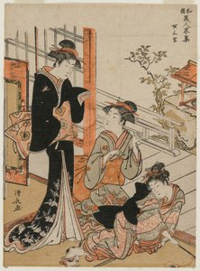 Japon Güzellerinin Kısa Bir Koleksiyonu, 1781 serisinden Üç Kadın. by Torii Kiyonaga
