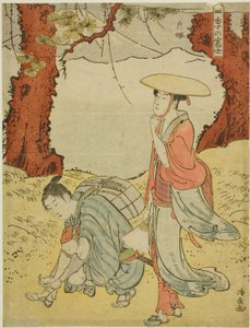 Totsuka, "Dört Mevsimde Fuji Dağı (Shiki no Fuji)" dizisinden by Torii Kiyonaga