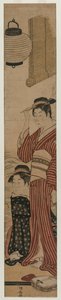 Balkonda İki Geyşa by Torii Kiyonaga