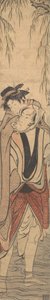 Bir Nehri Geçen İki Aşık, 18. Yüzyılın Sonları. by Torii Kiyonaga