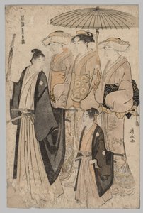Yoshiwara ve Görevlilerinin Kadını, 1752-1815. by Torii Kiyonaga