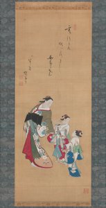 Fahişe ve İki Görevli by Torii Kiyonobu I