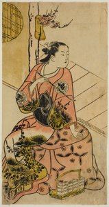 T-octar konektörlü bir boruyu tutma by Torii Kiyonobu I