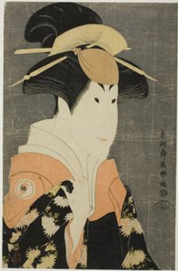 Aktör Segawa Tomisaburo II, Ogishi Kurando'nun eşi Yadorigi rolünde by Toshusai Sharaku