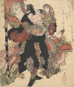 Omuzlarında Bir Çocuk Taşıyan Çinli Savaşçı, M.Ö. 1825. by Totoya Hokkei