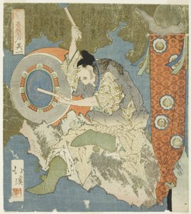 "The Boulder Door of Spring (Haru no iwato)" serisinden 1 numaralı davulcu (Sono ichi) by Totoya Hokkei