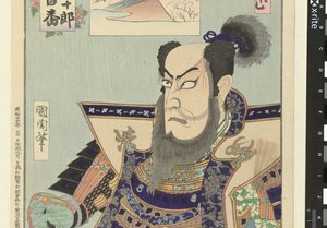 Ichikawa Danjuro IX as Kato Kiyomasa Kato Kiyomasa (nesne üzerindeki başlık) Honderd rollen van Ichikawa Danjuro IX (seri başlığı) Ichikawa Danjuro engei hyakuban (nesne üzerine seri başlığı) by Toyohara Kunichika