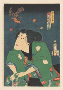 Matsuwaka Yoheiji olarak Kawarazaki Gojûrô by Toyohara Kunichika