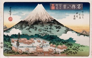 "Clearing Weather, Enoshima", "Ünlü yerlerin sekiz görünümü" dizisinden
