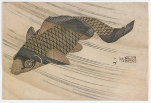 Membada Yüzen Sazan, Edo dönemi, 1820