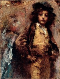 Zavallı ama güzel bir züppe gibi görünen genç bir adamın portresi. Boyama Tranquillo Cremona (1837-1878) Genes, Nervi, Galleria Arte Moderna tarafından by Tranquillo Cremona