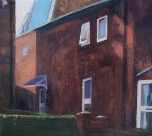 Yaşanacak bir yer 18, 2011 (kontrplak üzerine yağlıboya) by Trevor Burgess