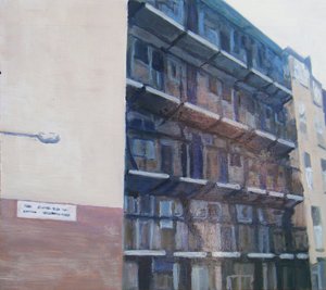 Yaşanacak bir yer 20, 2011 (kontrplak üzerine yağlıboya) by Trevor Burgess